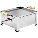 Ver imagem 1 de Churrasqueira Bistequeira Inox Chapa Rechaud a Álcool Fs