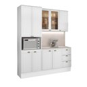 Ver imagem 2 de Armário de Cozinha Completa com Balcão Milla Linen Carraro Branco