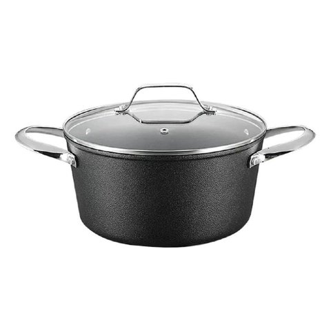 Panela Caçarola Black Rock Indução Fundo Triplo 20cm 2,8l Preta  Mimo Style