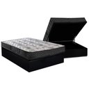 Ver imagem 1 de Conjunto Box Baú Casal: Colchão Espuma Paropas D45 Pasquale Wave Black + Base Crc Suede Black (