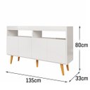 Ver imagem 3 de Buffet Aparador Intense 4 Portas 2 Nichos Retrô Balcão Sala Cantinho do Café