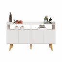 Ver imagem 2 de Buffet Aparador Intense 4 Portas 2 Nichos Retrô Balcão Sala Cantinho do Café