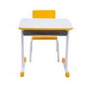 Ver imagem 2 de Kit Escolar Individual Amarelo Mesa Mdf e Cadeira Infantil 03 a 05 Anos