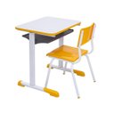 Ver imagem 3 de Kit Escolar Individual Amarelo Mesa Mdf e Cadeira Infantil 03 a 05 Anos