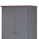 Ver imagem 3 de Guarda Roupa Solteiro 2 Portas 1 Gaveta 60406 Linz Móveis - Cinza/Imbuia