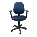 Ver imagem 3 de Cadeira Giratória Gerente Slin azul Eduflex