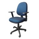 Ver imagem 2 de Cadeira Giratória Gerente Slin azul Eduflex