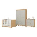 Ver imagem 2 de Quarto de Bebê Completo com Berço Americano 3 em 1 Dengo Multimóveis Mp4584 Madeirado/off White