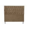 Cabeceira Cama Box King Estofada França 195 Cm Suede Bege Nude - 3