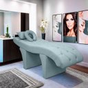 Ver imagem 1 de Maca Lash Designer Cilios Luxo Estofada Estética Veludo Verde-água