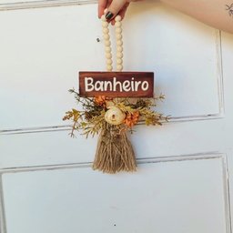 Pingente Banheiro Floral 34x23 - 2