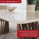 Ver mais imagens de Conjunto Mesa Adriana 200cm com Vidro 06 Cadeiras Anne Marrom/Nature/Off White/Caramelo/Creme