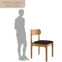 Ver imagem 3 de Conjunto 2 Cadeiras em Madeira Maciça Bellini Marrom Preto/Imbuia Natural