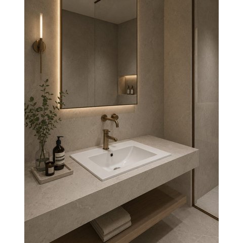Lavatório de Sobrepor com Mesa - Infinity White 60
