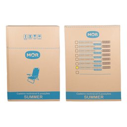Cadeira de Praia Reclinável Alumínio com Almofada Mor Summer Cor Azul - 11