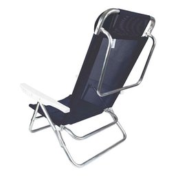 Cadeira de Praia Reclinável Alumínio com Almofada Mor Summer Cor Azul - 5