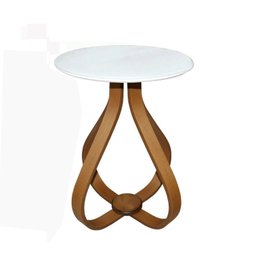Mesa Lateral Bella 50x60cm (pé Cebola) Vidro - 1