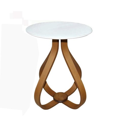 Mesa Lateral Bella 50x60cm (pé Cebola) Vidro