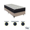 Ver imagem 3 de Cama Box Solteiro Bege e Colchão Airtech 150 D45 Ortobom