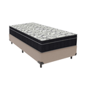 Ver imagem 1 de Cama Box Solteiro Bege e Colchão Airtech 150 D45 Ortobom