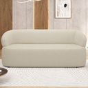 Ver imagem 2 de Sofá 3 Lugares Orgânico Sala de Estar Living 170cm Carmen F04 Linho Creme - Lyam Decor