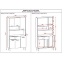 Ver imagem 3 de Armário Cozinha Compacta Apolo Freijó/vanilla 6 Portas e 1 Gaveta - Kits Paraná