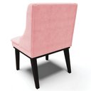 Ver mais imagens de Poltrona Decorativa Base Fixa de Madeira Firenze Suede Rosa Bebê/Preto - Gran Belo