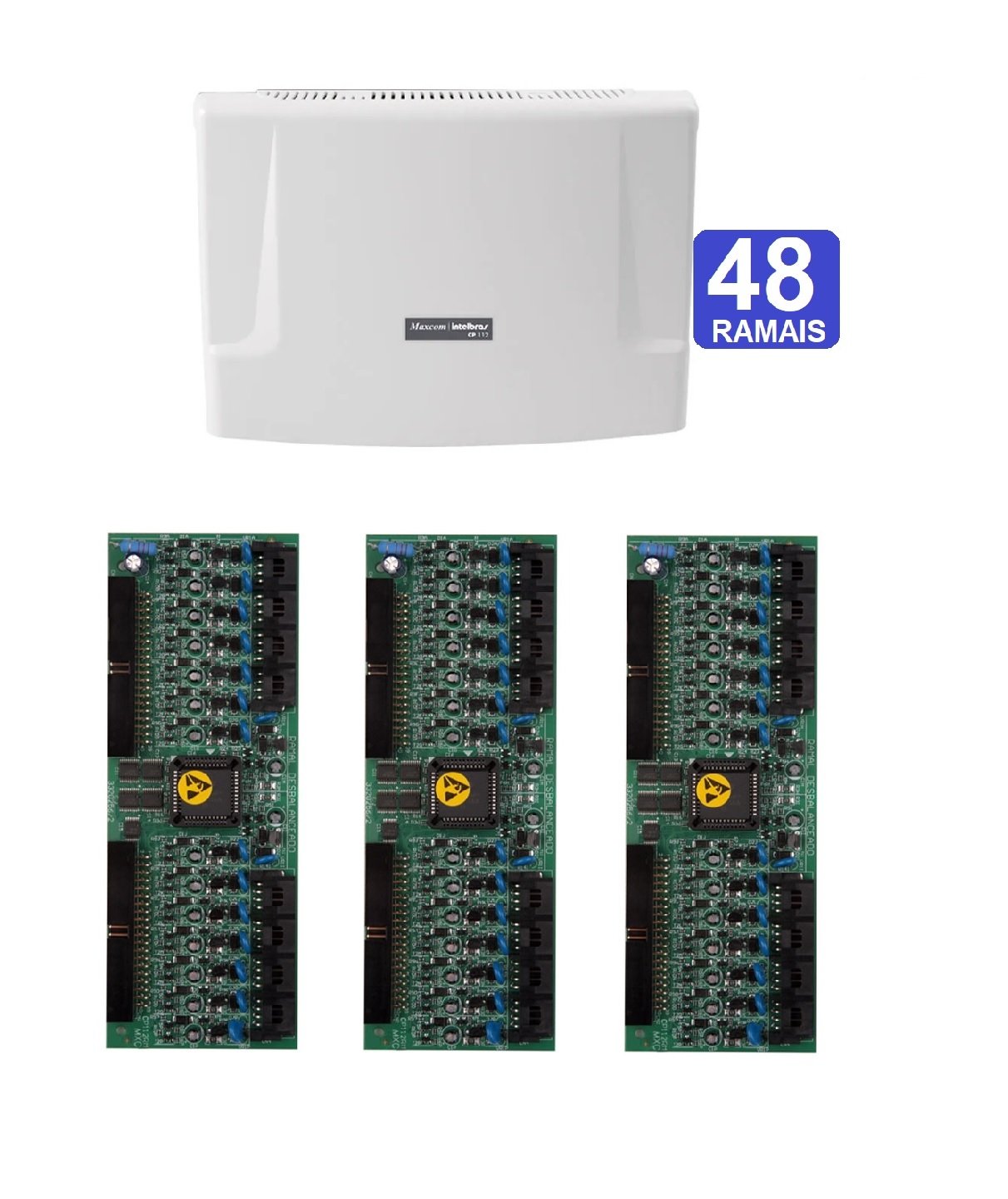 Kit Central de Interfone Condomínio com 48 Ramais Intelbras MadeiraMadeira Kit Central de Interfone Condomínio com 48 Ramais Intelbras MadeiraMadeira