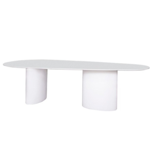 Mesa de Jantar Orgânica Duo 180x100cm Laqueada Branca Modelar Moveis Mesa de Jantar Orgânica Laquead