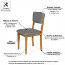Ver imagem 2 de Kit 2 Cadeiras de Jantar Madeira Maciça Estofadas Ella Cinza Escuro - Straub Web