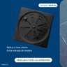 Ralo Grelha Quadrado Preto 15x15 Abre e Fecha Black Inox 201 - 5
