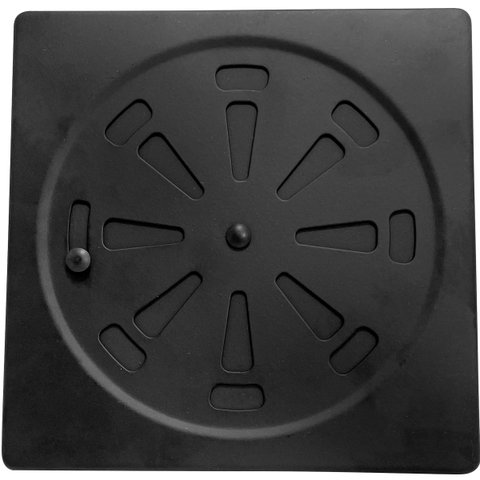 Ralo Grelha Quadrado Preto 15x15 Abre e Fecha Black Inox 201