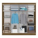 Ver imagem 2 de Guarda Roupa Casal 8 Portas Natasha Boreal/preto - Móveis Arapongas Boreal/preto Fosco