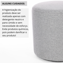 Ver imagem 6 de Kit 02 Puff Perse Redondo 40cm Decorativo Tecido Linho Puffe Banqueta