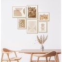 Ver imagem 3 de Kit 6 Quadros Decorativos Abstrato Boho Trigo Bege Minimalista
