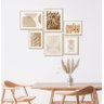 Kit 6 Quadros Decorativos Abstrato Boho Trigo Bege Minimalista - 3