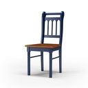 Ver imagem 3 de Conjunto Sala de Jantar com 4 Cadeiras Ripadas Madeira Maciça Mv Azul