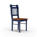 Ver imagem 4 de Conjunto Sala de Jantar com 4 Cadeiras Ripadas Madeira Maciça Mv Azul
