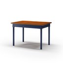 Ver imagem 2 de Conjunto Sala de Jantar com 4 Cadeiras Ripadas Madeira Maciça Mv Azul