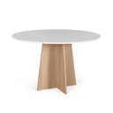 Ver imagem 1 de Mesa de Jantar Redonda 4 Lugares 90 Cm Isabela Branco /jade