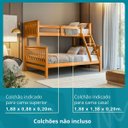 Ver imagem 4 de Beliche com Cama Casal Solteiro Madeira Maciça Grade Escada