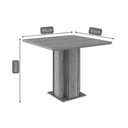 Ver imagem 3 de Mesa Multiuso Cozinha Sophia C/ Tampo Madeirado 95x95cm Cinamomo - Cimol