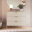 Ver imagem 6 de Comoda 3 Gavetas Organica 90 cm 28068 Off White Artesano