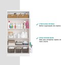 Ver imagem 4 de Armário Utilitário Lavanderia 2 Portas Branco Carraro