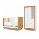 Ver imagem 2 de Quarto de Bebê Completo Guarda Roupa 3 Portas e Berço Mini Cama 100% MDF Encanto