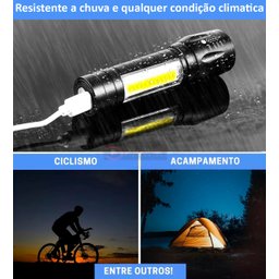 Kit Farol Lanterna Bike Bicicleta Recarregável USB Zoom Profissional Sinalizador Led + Suporte Unive - 6
