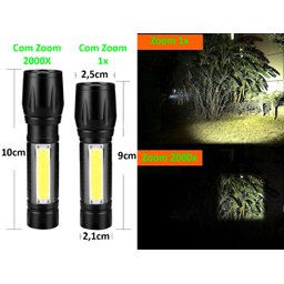 Kit Farol Lanterna Bike Bicicleta Recarregável USB Zoom Profissional Sinalizador Led + Suporte Unive - 5