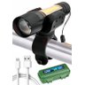 Kit Farol Lanterna Bike Bicicleta Recarregável USB Zoom Profissional Sinalizador Led + Suporte Unive - 1