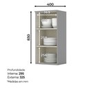 Ver imagem 3 de Armário de Cozinha Aéreo 40cm 1 Porta Sophia Henn