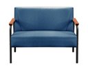 Ver imagem 2 de Namoradeira Jade Cor:Linho Azul 330